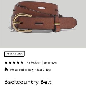 Madewell Backcountry Belt | Multiple Holes | Genuine leather